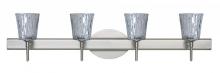 Besa Lighting 4SW-5125SF-SN - Besa Wall Nico 4 Satin Nickel Stone Silver Foil 4x40W G9