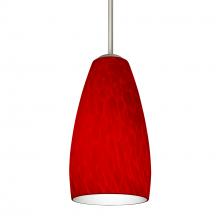 Besa Lighting B-1509RC-SN - Besa Chrissy Pendant For Multiport Canopy Satin Nickel Red Cloud 1x50W MAX E12 Base