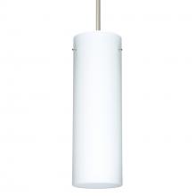 Besa Lighting J-493007-SN - Besa Stilo 9 Pendant For Multiport Canopy Satin Nickel Opal Matte 1x40W MAX E26 Base