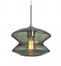 Besa Lighting J-ZENMS-EDIL-SN - Besa, Zen Cord Pendant For Multiport Canopy, Moss Bubble, Satin Nickel Finish, 1x8W L