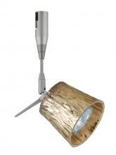 Besa Lighting RSP-5145GF-06-SN - Besa Spotlight With 6" Stem Nico 3 Satin Nickel Stone Gold Foil 1x50W Halogen Mr16