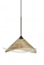 Besa Lighting RXP-181305-BR - Besa Pendant Hoppi Bronze Mocha/Clear 1x50W Halogen