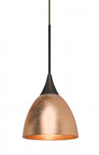 Besa Lighting XP-1758CF-LED-BR - Besa Divi Pendant, Copper Foil, Bronze, 1x9W LED