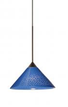 Besa Lighting XP-282484-BR - Besa Pendant Kona Bronze Blue Starpoint 1x50W Halogen