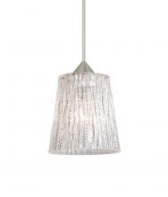 Besa Lighting XP-5125GL-LED-SN - Besa Pendant Nico 4 Satin Nickel Stone Glitter 1x5W LED