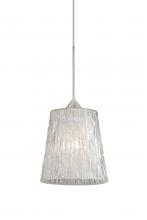 Besa Lighting XP-5125GL-SN - Besa Pendant Nico 4 Satin Nickel Stone Glitter 1x35W Halogen