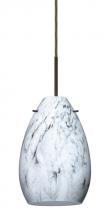 Besa Lighting 1BT-1713MG-HAL-BR - Besa Pera 6 Pendant Bronze Marble Grigio 1x40W Halogen