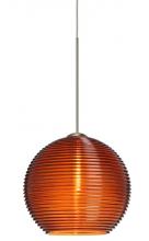 Besa Lighting XP-461582-LED-SN - Besa Pendant Kristall 6 Satin Nickel Amber 1x5W LED
