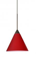 Besa Lighting 1XT-5121RM-BR - Besa Pendant Kani Bronze Ruby Matte 1x50W Halogen