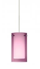 Besa Lighting XP-A44007-SN - Besa Pendant Pahu 4 Satin Nickel Transparent Amethyst/Opal 1x35W Halogen