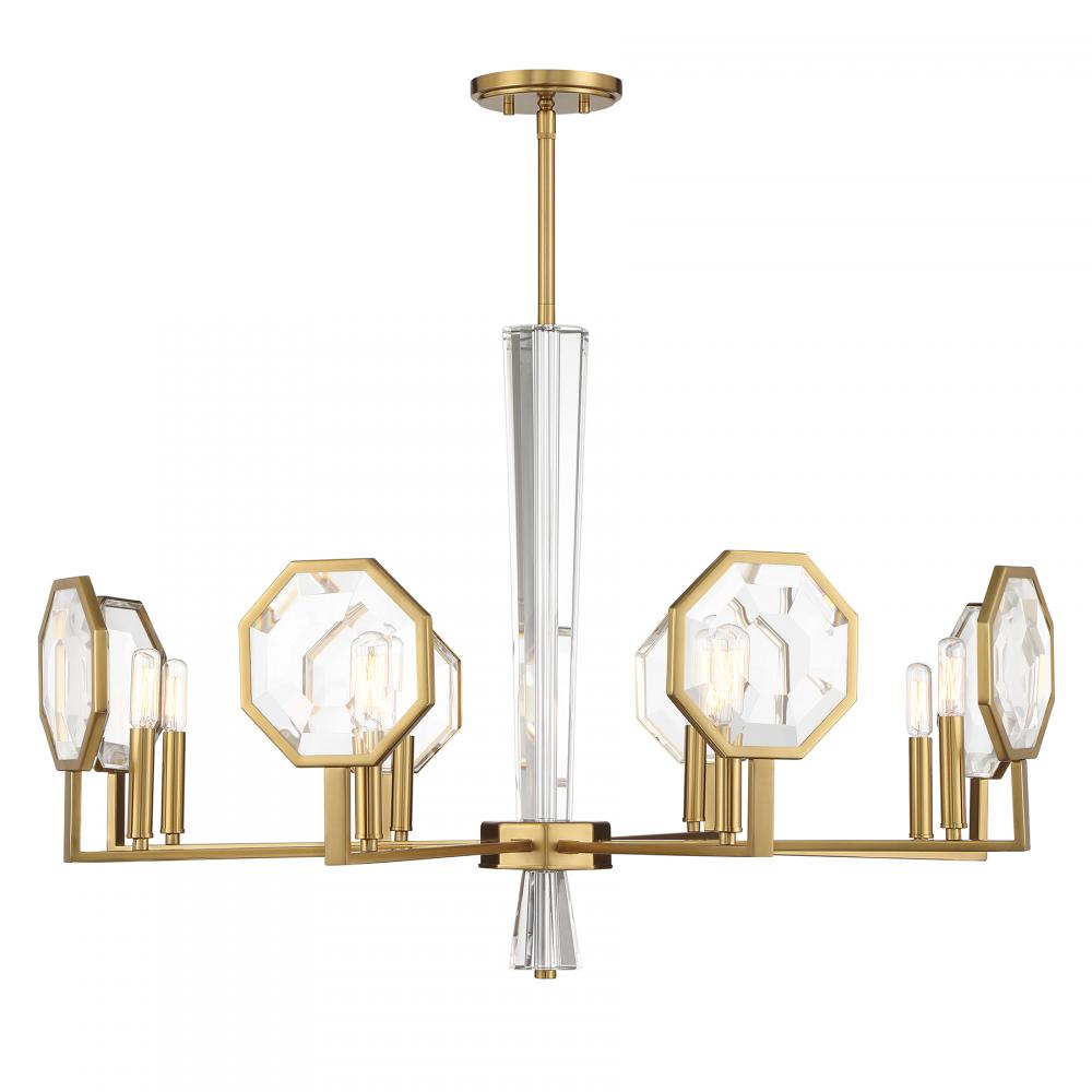 Leighton 8-Light Chandelier in Warm Brass