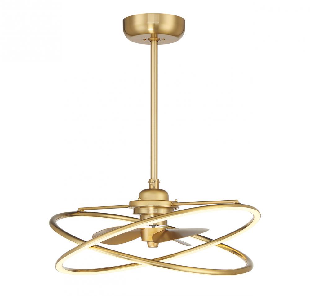 Dorado LED Fan D'Lier in Warm Brass