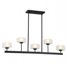 Savoy House 1-5407-5-89 - Falster 5-Light LED Linear Chandelier in Matte Black