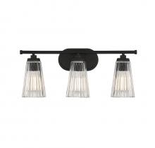 Savoy House 8-1745-3-BK - Chantilly 3-Light Bathroom Vanity Light in Matte Black