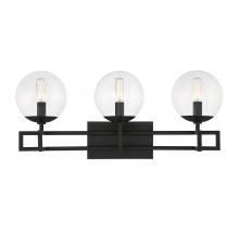 Savoy House 8-1860-3-BK - Crosby 3-Light Bathroom Vanity Light in Matte Black