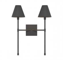 Savoy House 9-5202-2-89 - Jefferson 2-Light Wall Sconce in Matte Black