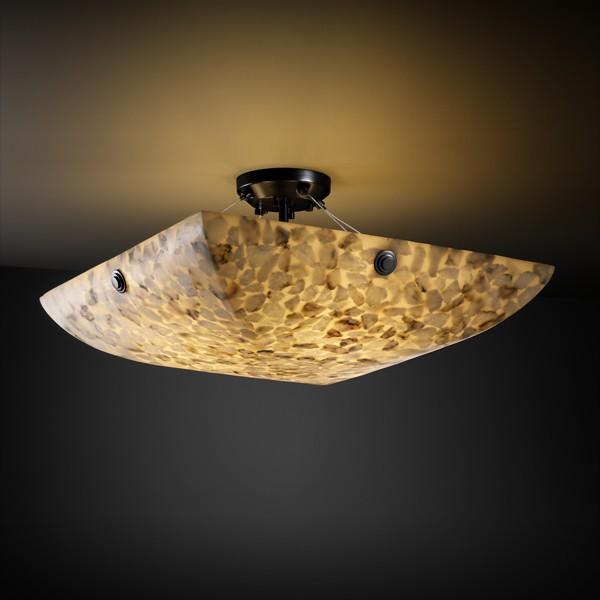 18" Semi-Flush Bowl w/ CONCENTRIC CIRCLES FINIALS