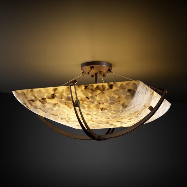 36" LED Semi-Flush Bowl w/ Crossbar