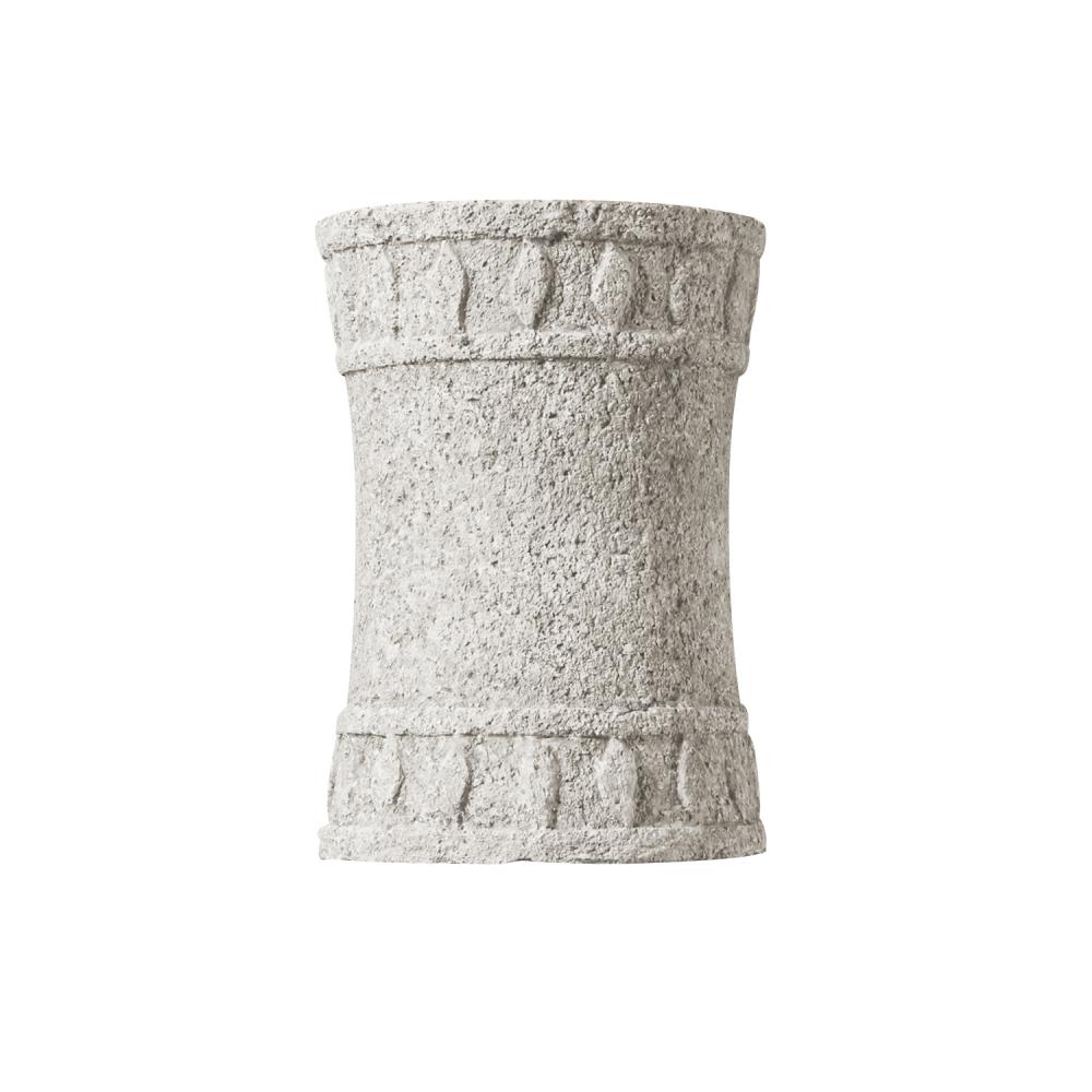 Hourglass Cylinder Sconce w/ Flame Design - Open Top & Bottom (Outdoor)