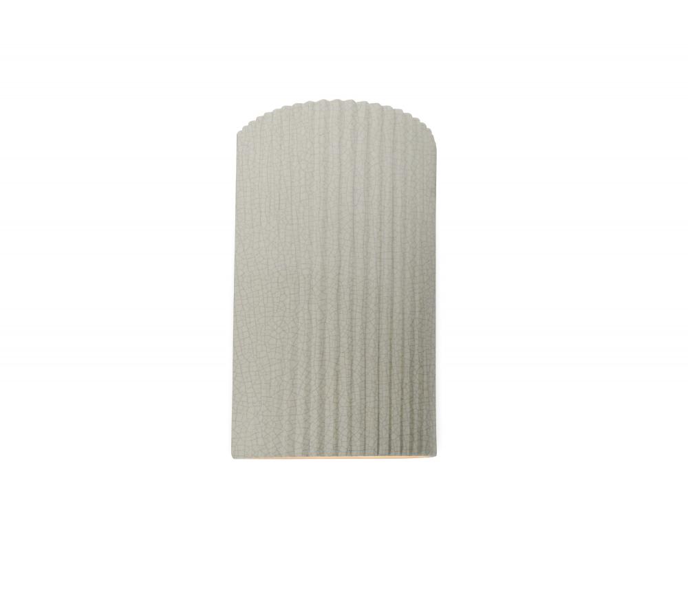 Small ADA LED Pleated Cylinder Wall Sconce