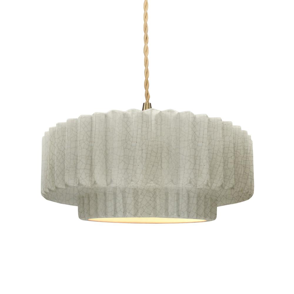 Medium Tier Pleated LED Pendant