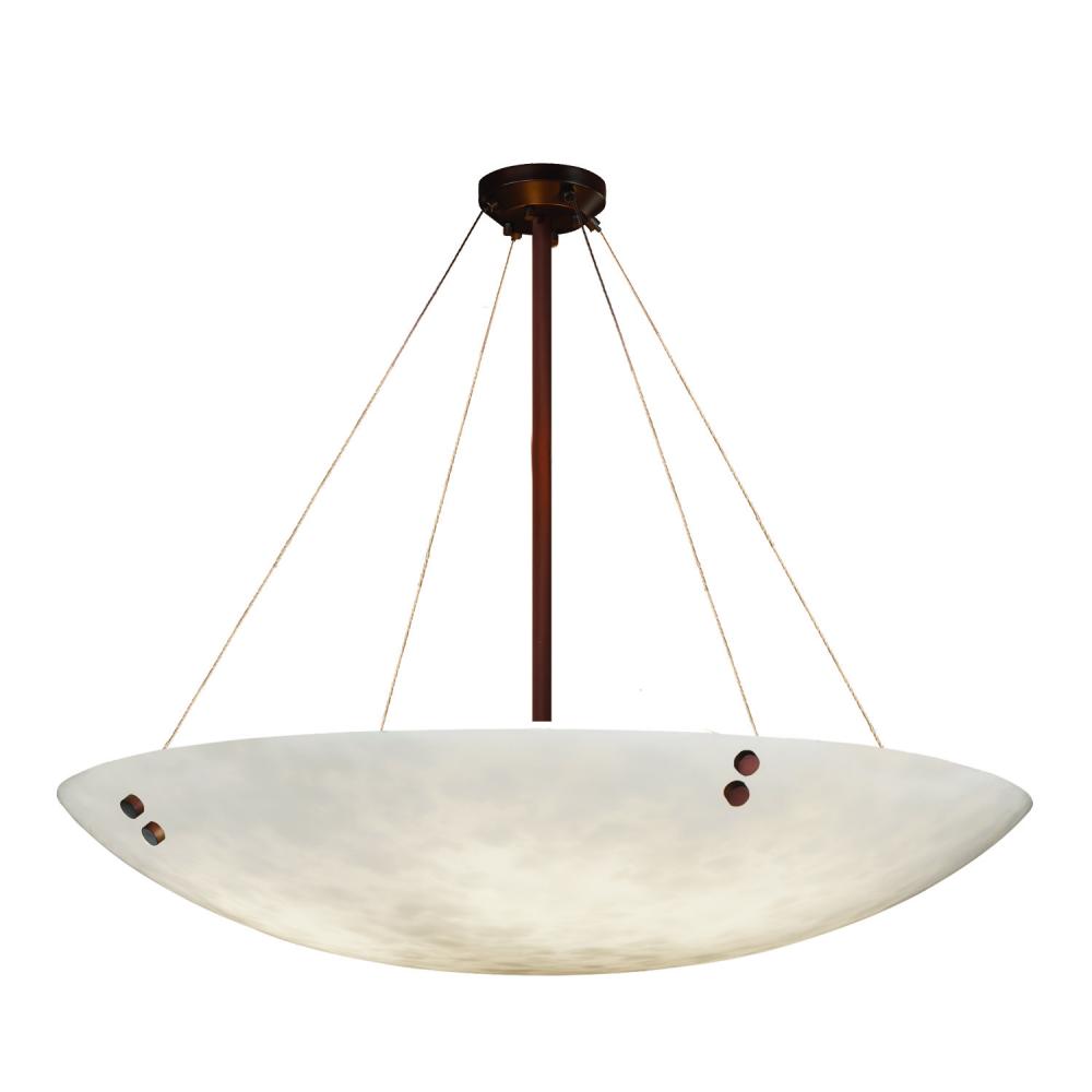 60" Pendant Bowl w/ CONCENTRIC CIRCLES FINIALS