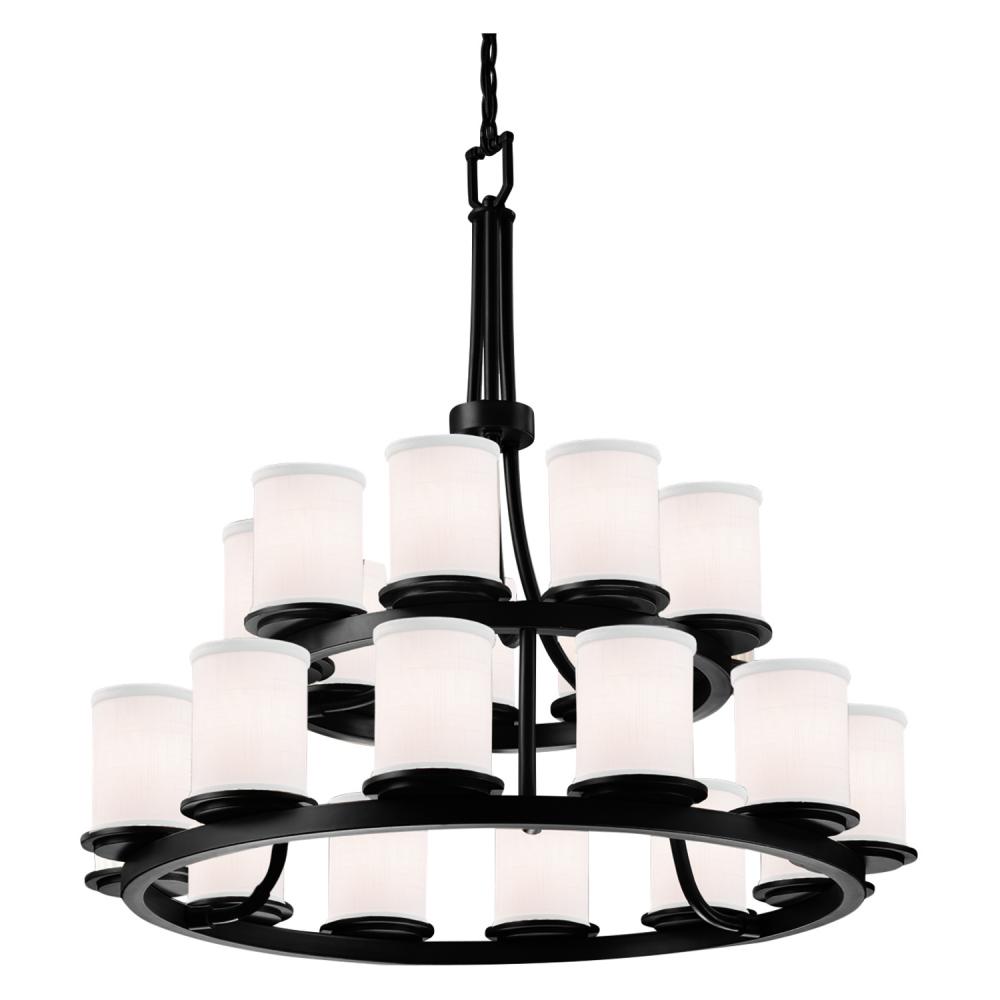 Dakota 21-Light 2-Tier Ring LED Chandelier