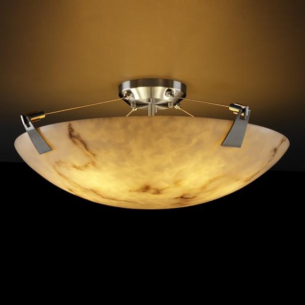 24" LED Semi-Flush Bowl w/ Tapered Clips