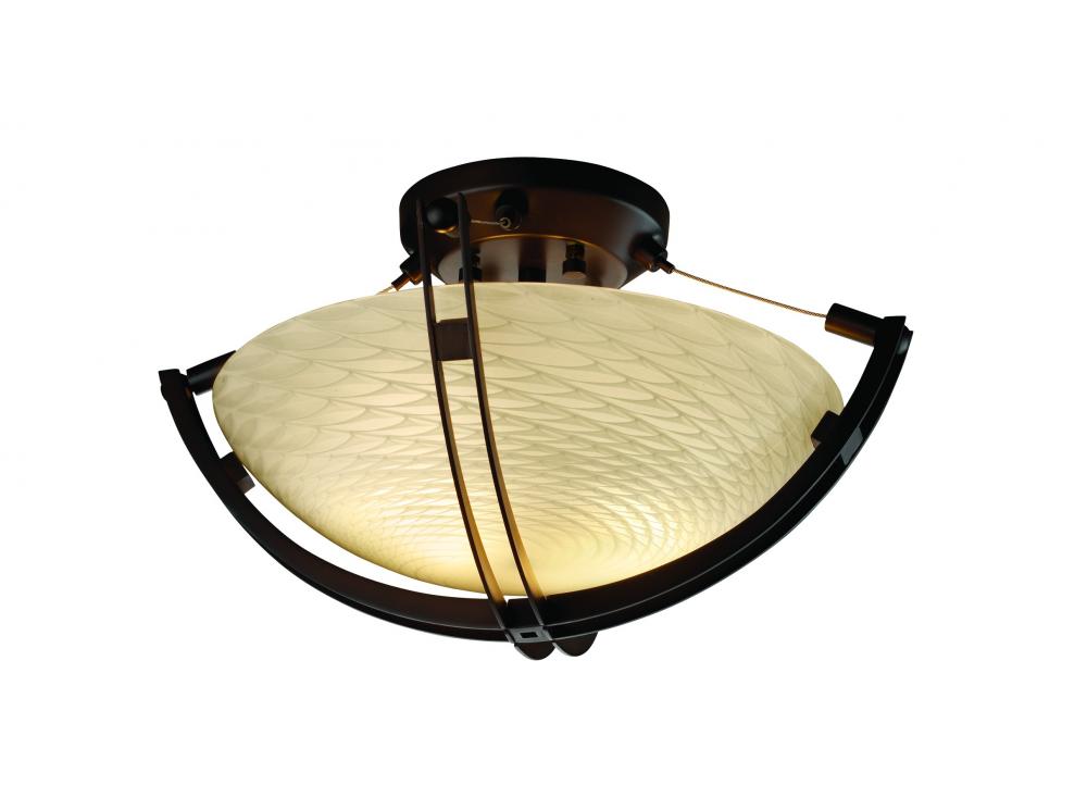 14" Semi-Flush Bowl w/ Crossbar