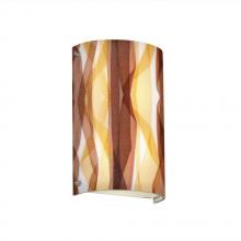 Justice Design Group 3FRM-5541-TWRL-NCKL - Finials Cylinder Wall Sconce (ADA)