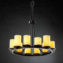 Justice Design Group CNDL-8763-10-CREM-NCKL - Dakota 12-Light Ring Chandelier (Tall)