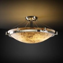 Justice Design Group ALR-9682-35-NCKL-LED-5000 - 24" Round Semi-Flush Bowl w/ Ring