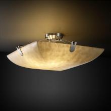 Justice Design Group CLD-9611-25-NCKL-LED3-3000 - 18" LED Semi-Flush Bowl w/ U-Clips