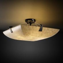 Justice Design Group CLD-9631-35-MBLK-LED-3000 - 18" Semi-Flush Bowl w/ Tapered Clips