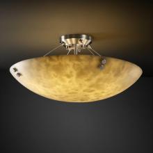 Justice Design Group CLD-9657-25-NCKL-F4-LED-6000 - 48" Semi-Flush Bowl w/ LARGE SQUARE W/ POINT FINIALS