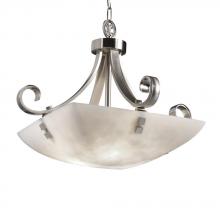 Justice Design Group CLD-9741-25-NCKL-F3-LED-3000 - 18" Pendant Bowl - Scrolls w/ Finials