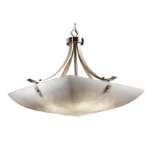 Justice Design Group CLD-9752-25-NCKL-F5-LED-5000 - 24" Pendant Bowl - Flat Bars w/ Finials