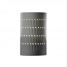 Justice Design Group CER-2285-GRY-LED1-1000 - Small LED Cactus Cylinder - Open Top & Bottom