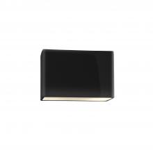Justice Design Group CER-5640W-BLK - Small ADA Rectangle (Outdoor) Wall Sconce - Closed Top