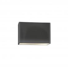 Justice Design Group CER-5645-GRY - Small ADA Wide Rectangle - Open Top & Bottom