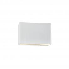 Justice Design Group CER-5645W-WHT - Small ADA Outdoor LED Wide Rectangle - Open Top & Bottom