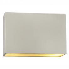 Justice Design Group CER-5650-MTGD-LED2-2000 - Large ADA Wide Rectangle LED Wall Sconce - Closed Top