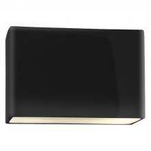 Justice Design Group CER-5658-BLK-LED2-2000 - Really Big ADA Wide Rectangle LED Wall Sconce - Closed Top