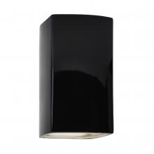 Justice Design Group CER-0910-BLK-LED1-1000 - Small Rectangle - Closed Top - LED