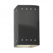 Justice Design Group CER-0925-GRY - Small Rectangle w/ Perfs - Open Top & Bottom