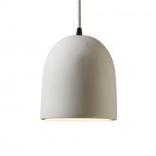 Justice Design Group CER-9610-BIS-MBLK-WTCD-LED1-700 - Small Bell LED Pendant