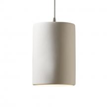 Justice Design Group CER-9620-BIS-NCKL-WTCD-LED1-700 - Small Cylinder LED Pendant