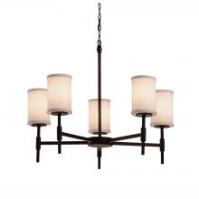 Justice Design Group FAB-8410-10-WHTE-DBRZ-LED5-3500 - Union 5-Light LED Chandelier