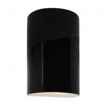 Justice Design Group CER-0940-BLK-LED1-1000 - Small Cylinder - Closed Top - LED