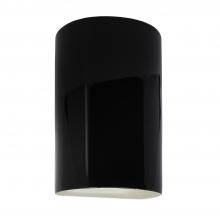 Justice Design Group CER-0940W-BKMT - Small Cylinder - Closed Top (Outdoor)